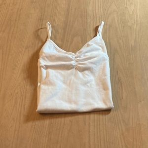 Torrid White Foxy V-Neck Cami with Cinch Front